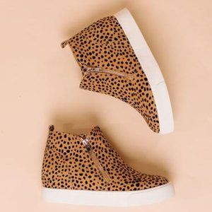 Leopard Cheetah Wedge Sneakers